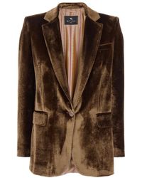 Etro - Single-Breasted Jacket With Notched Revers - Lyst