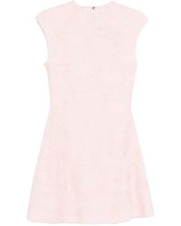 ROTATE BIRGER CHRISTENSEN - Pink Embroidered Mesh Mini Dress - Lyst