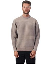 ARMANI EXCHANGE - Maglione a righe grigio - Lyst