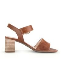 Gabor - Schoenen ,Bruin ,Leer Sandalen Met Hoge Hak - Lyst