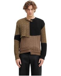 ANDERSSON BELL - Asymmetrische Patchwork-Trui Met Ronde Hals - Lyst