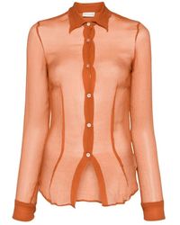 Dries Van Noten - Overhemden ,Oranje ,Cloudy 7318 W W Shirt - Lyst