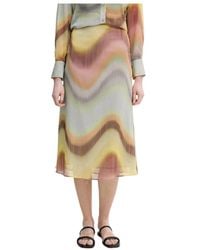 Paul Smith - Rokken ,Veelkleurig ,Polyester Rok Met Golvend Patroon - Lyst