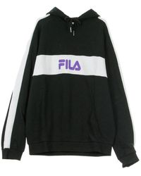 Fila - Jeremy Hoodie Lichtgewicht Herenhoodie Zwart/Helderwit - Lyst