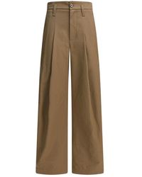 Brunello Cucinelli - Bruine Katoenen Broek Aw25 - Lyst