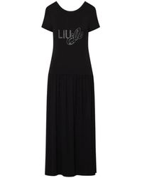 Liu Jo - Lange Jersey Jurk - Lyst