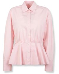 MSGM - Overhemden ,Roze ,Katoen Camicia - Lyst