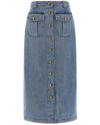 Zimmermann - Rokken ,Blauw ,Denim Denim Kokerrok - Lyst