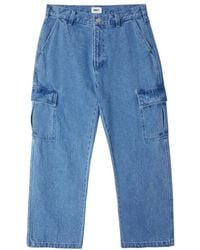 Obey - Jeans ,Blauw ,Denim Cargo Denim Broek - Lyst