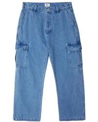 Obey - Jeans ,Blauw ,Denim Cargo Denim Broek - Lyst
