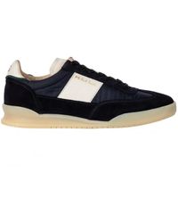 PS by Paul Smith - Sneakers in camoscio blu navy con striscia bianca - Lyst