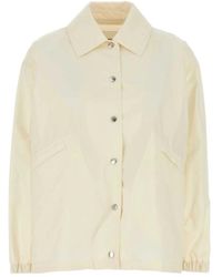 Jil Sander - Elegant Ivory Cotton Jacket, Mujer, Talla - Lyst