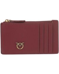 Pinko - Lederkartenetui Mit Love Birds Logo - Lyst