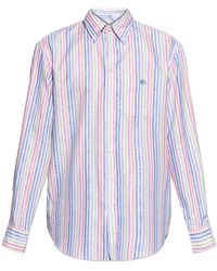 Etro - Shirt Met Streepjespatroon - Lyst
