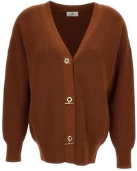 Elisabetta Franchi - Truien & Vesten ,Bruin ,Maglia Tricot - Lyst