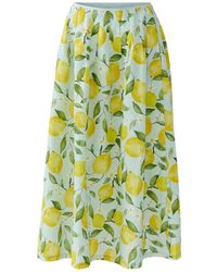 Ouí - Lemon Print Midi Rok - Lyst