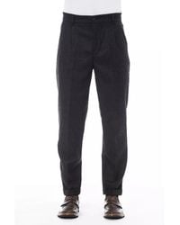 Alpha Studio - Jeans e pantaloni in lana grigi con tasche anteriori e posteriori - Lyst