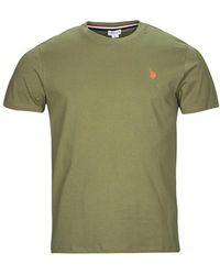 U.S. POLO ASSN. - U. Polo Assn. ,Tops ,Groen ,Katoen Groen Katoen Logo T-Shirt - Lyst