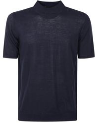 Roberto Collina - Baumwoll Rollkragen T-Shirt - Lyst