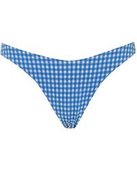 Mc2 Saint Barth - Bikini blu a quadretti abbigliamento mare - Lyst