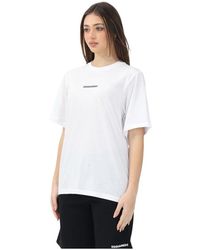 DSquared² - Weißes Kurzarm T-Shirt Mit Logo-Print - Lyst