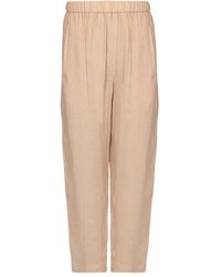 Tela - Broeken ,Polyester Rechte Crepon Broek Met Elastische Taille - Lyst