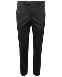 PT01 - Broeken ,Zwart ,Katoen Pantalone Katoenen Broek - Lyst