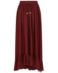 Zimmermann - Rokken ,Rood ,Aster Maxi Rok - Lyst