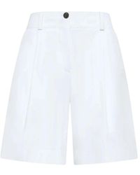 Rrd - Korte Broeken ,Wit ,Leer Bermuda - Lyst