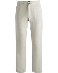 BOSS - Straight Trousers - Lyst