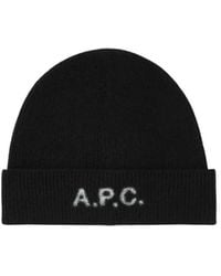 A.P.C. - Accessoires ,Zwart ,Wol Harry Bonnet - Lyst