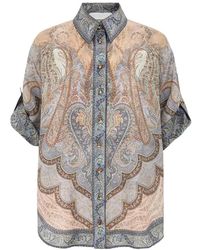 Zimmermann - Overhemden ,Veelkleurig ,Wanderlust Short Sleeve Shirt - Lyst