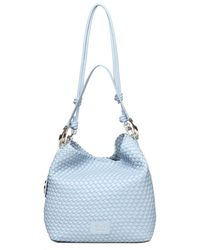V73 - Blau Synthetische Gewebte Hobo-Tasche - Lyst