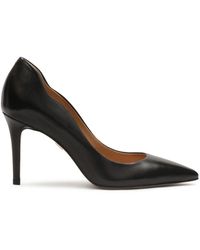Kazar - Schwarze Lederpumps Mit Gewelltem Obermaterial - Lyst
