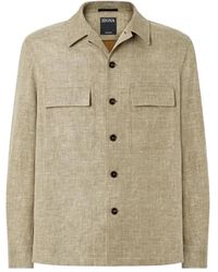 ZEGNA - Overhemden ,Wol Crossover Overshirt Van Linnen, Wol En Zijde - Lyst