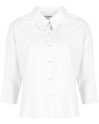 Silvian Heach - Overhemden ,Wit ,Katoen Button-Up Blouse - Lyst