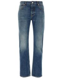 McQueen - Jeans ,Blauw ,Katoen Jeans Met Logoprint - Lyst