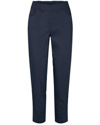 LauRie - Pantalones relajados azul marino con cintura elástica - Lyst