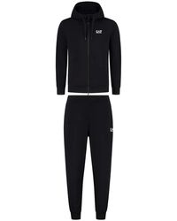 EA7 - Fitness ,Zwart ,Katoen Dynamische Stijl Zwart Trainingspak - Lyst