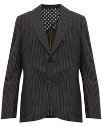 Paul Smith - Jassen ,Grijs ,Wol Wol Blazer Met Pinstripe Patroon - Lyst