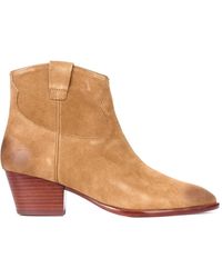 Ash - Stivali in suede texano antilope - Lyst