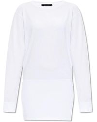 DSquared² - Kleedjes ,Wit ,Katoen Jurk Met Print - Lyst