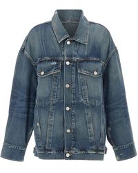 Agolde - Jassen ,Blauw ,Katoen Reworked Wayne Jacket - Lyst