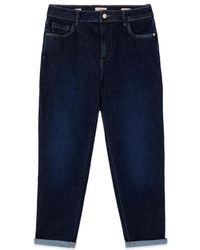 Oltre - Jeans ,Blauw ,Katoen Boyslim Jeans Met Omgeslagen Zoom - Lyst