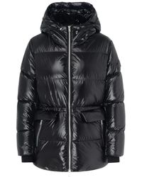 Moose Knuckles - Giacca piumino nera con cappuccio - Lyst