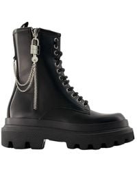 Dolce & Gabbana - Enkellaarzen Met Schakelketting - Lyst