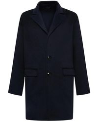 Kiton - Jassen ,Blauw ,Kasjmier Luxe Kasjmier Double Cloth Jas - Lyst