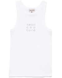 Semicouture - Sleeveless Tops - Lyst