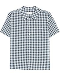 DUNST - Overhemden ,Blauw ,Katoen Holiday Checked Shirt - Lyst