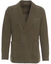 Circolo 1901 - Jassen ,Bruin ,Wol Groene Dubbel-Borst Blazer - Lyst